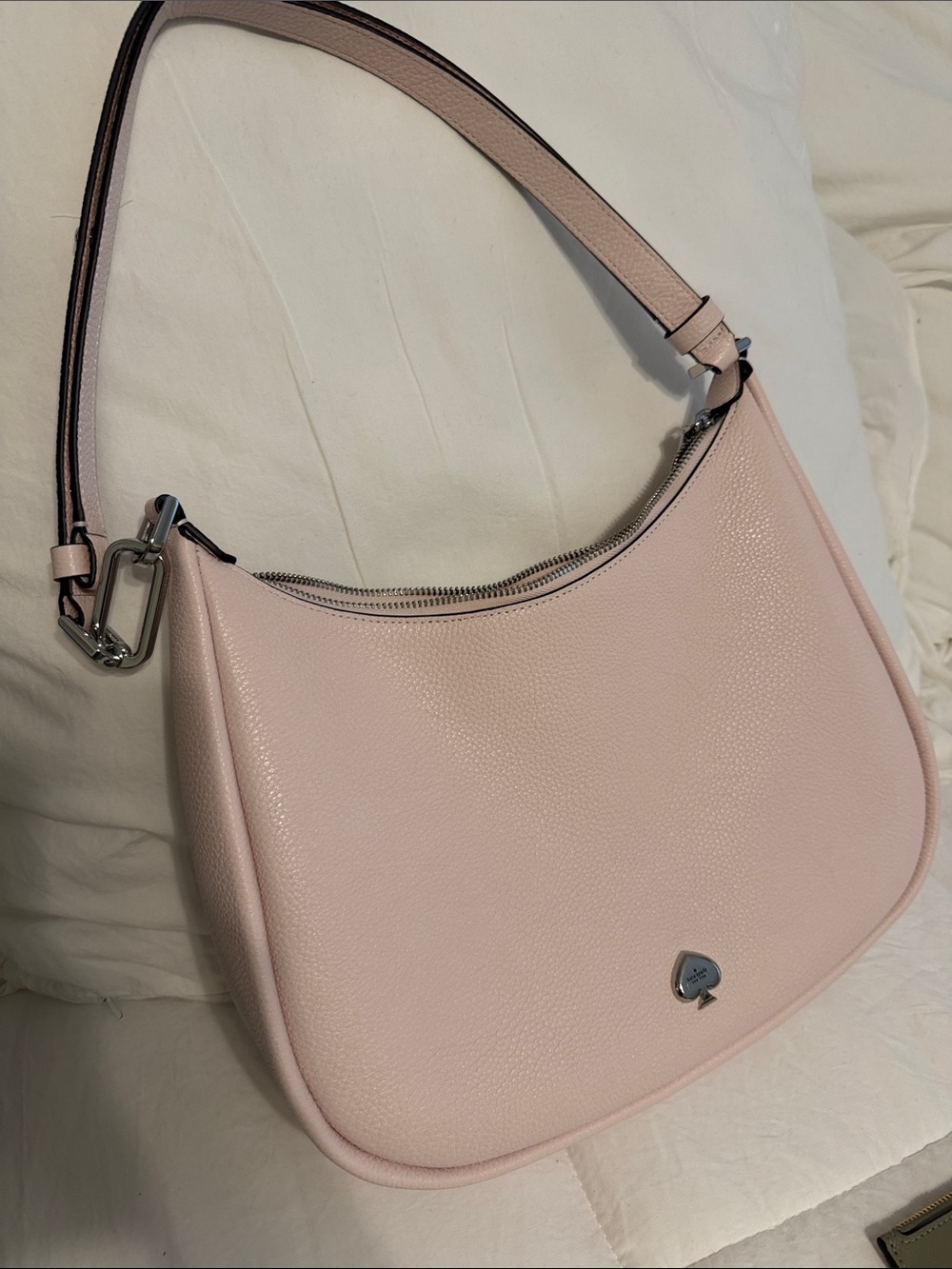 kate spade Pale Pink Pebbled Leather Shoulder Bag